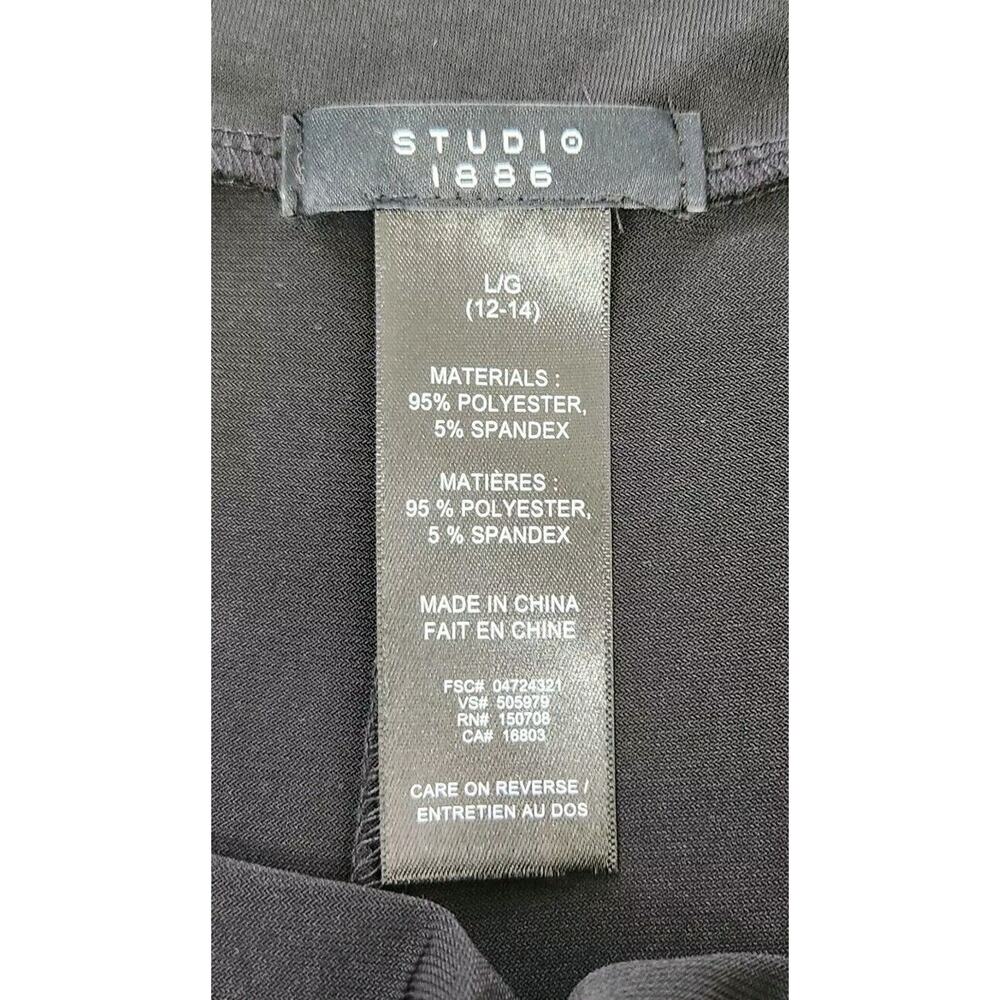 Avon Studio 1886 Black Liquid Knit Maxi Skirt Size Large - Picture 5 of 9